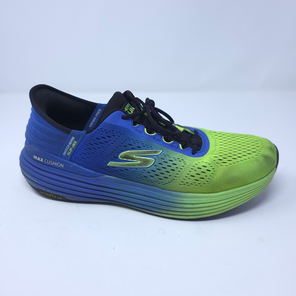 Skechers Hands Free Slip-ins Max Cushioning Premier 2.0 Blue Lime 220940 Mens 12